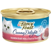 Fancy Feast Creamy Delights Salmon & Milk Pate Wet Cat Food, 3 oz Can