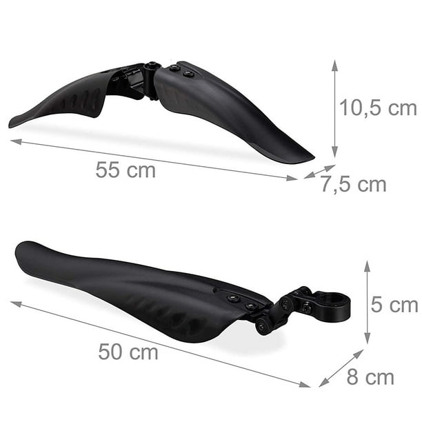 Juego de guardabarros protección contra salpicaduras para guardabarros delantero y trasero para bicicleta de montaña MTB de 24-28 pulgadas