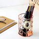 thumbnail image 3 of Portalápices de metal dorado rosa con estilo, tarros para lápices, organizador de maquillaje, decoración de escritorio, 11 Feliz Sencillez, 3 of 5