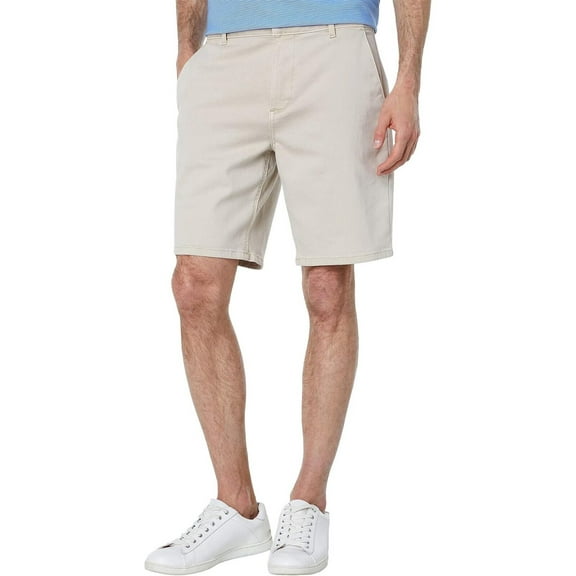 PAIGE Men's Thompson Stretch Twill Casual Classic Fit Shorts Vanilla Buff-40
