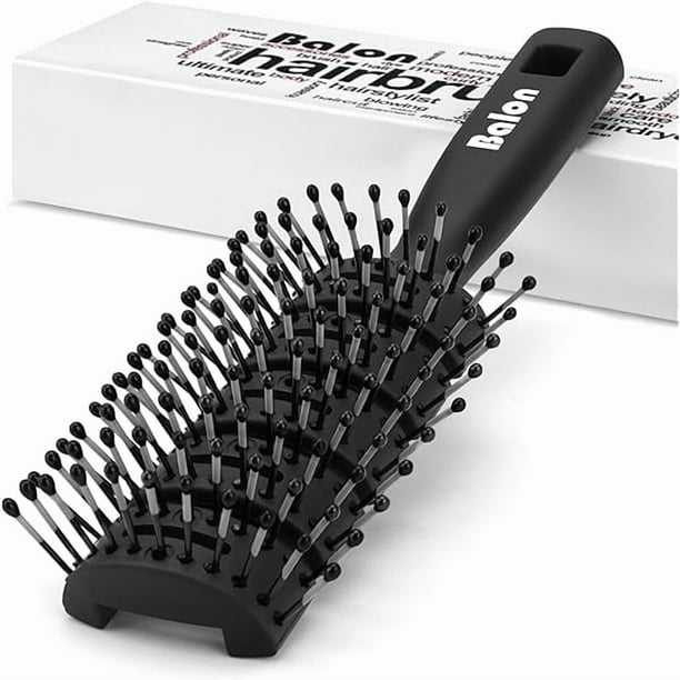 wonima11 Balon Hair Brush for Women & Men, Speed Dry Vent Hair Brushes, Pain-Free Detangling Brush for All Wet or Dry, Curly Hair Brush(Black)