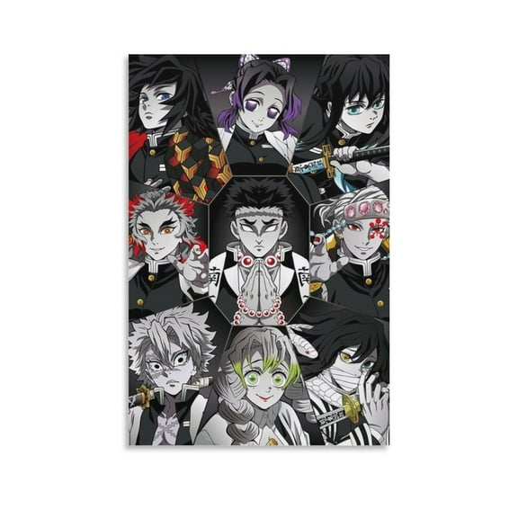 Demon-Slayer Anime Poster (7) Poster Decorative Painting Canvas Wall Art Living Room Posters Bedroom Painting 16x24inch(40x60cm)