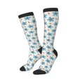 thumbnail image 2 of Balery Flower Leaves Printed Novelty Socks Men's Women's Crew Socks Sports Socks Knee High Socks Cotton Socks Quirky and Cool Socks, 2 of 9