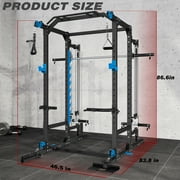 ULTRA FUEGO Multifunctional Full Power Cage Rack with Cable Crossover, Smith Machine, LAT-Pull Down, Squat System for Home Gym