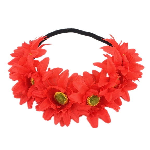 Colorful Simulated Flower Hairband Side Wedding Headbands Comfortable Hairband Hair Accessory