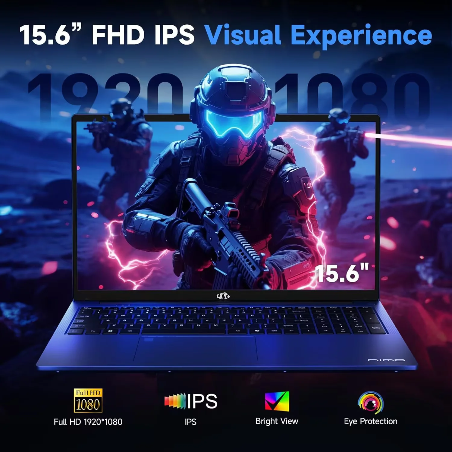 15.6" IPS FHD Gaming-Laptop, AMD 8 Cores Ryzen 7 7735HS 32GB DDR5 RAM 1TB SSD (Beats i7-12650H, Up to 4.75GHz) Computer with Radeon 680M 100W Type-C Backlit Keyboard Fingerprint Unlock