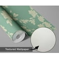 thumbnail image 6 of S4sassy Removable Nature-inspired Waterproof Wall Wrap, Textured Finish Wallcover, Blossom Print Contact Paper for Walls, Cabinets, Dresser, Self Adhesive Vinyl Wallpaper Roll- Green (25"x240" inch), 6 of 9