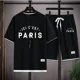 thumbnail image 3 of Conjuntos de waffle para hombre, conjunto de camiseta y pantalones cortos casuales Messi Paris, trajes deportivos de verano para hombre, chándal, traje holgado, camiseta para hombre, ropa, 3 of 4