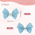 thumbnail image 3 of 2-Pack Bow Shoe Clips, Satin Elegant Detachable Buckle Bridal Heels Accessories with Pearl Rhinestone for Wedding, 3 of 5