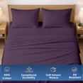 thumbnail image 3 of Dee's Collection 800 TC 4 Piece Sheet Set 15 Inch Deep pocket 100% Egyptian Cotton Full Size, Plum Color, 3 of 6