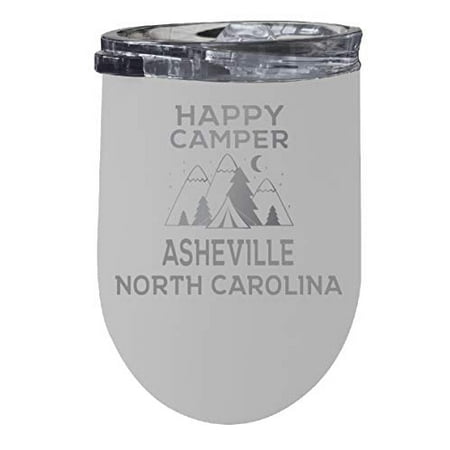 

Asheville North Carolina Souvenir 12 oz White Laser Etched Insulated Wine Stainless Steel Tumbler