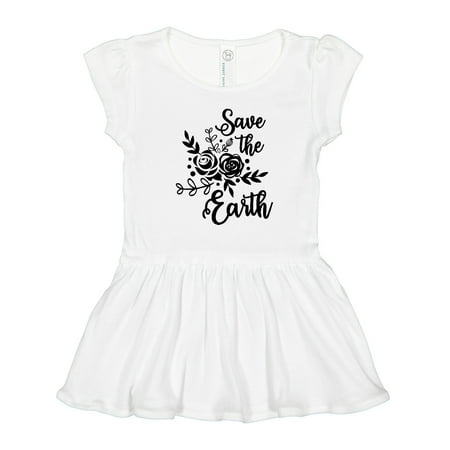 

Inktastic Earth Day Save the Earth Flowers Gift Toddler Girl Dress
