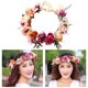 thumbnail image 1 of Diadema de flores Diadema floral con cinta ajustable Accesorios para el cabello Novia Prop Sombrero Rosa para accesorios de fotografía BLESIY Guirnalda floral, 1 of 8