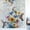 Off-White, variant on Hummingbird Window Privacy Film Stain Glass,Reusable Decorative Rainbow Window Film,Spring Vintage Oil Painting Sunflowers Beige Static Cling Sun Blocking Stickers Decals Covers 17.7" x 39.3" (2pcs)