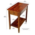 thumbnail image 6 of Fairway Avenue Home 2-Tier Solid Acacia Recliner Table with Drawer - Mahogany, 6 of 7