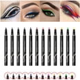 thumbnail image 1 of Eyeliner Coloré, 12 Pcs Crayon Liquide Mat Eyeliner Coloré Eyeliers Waterproof Eyeliner Liquide Stylo Noir Marron Café Gel Néon Eyeliner Longue Durée, 1 of 7