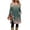Dark Green, variant on Women's Floral Print Long Sleeve Dress Casual Round Neck Midi with Pockets for Spring and Fall Daily Wear Green 2XL