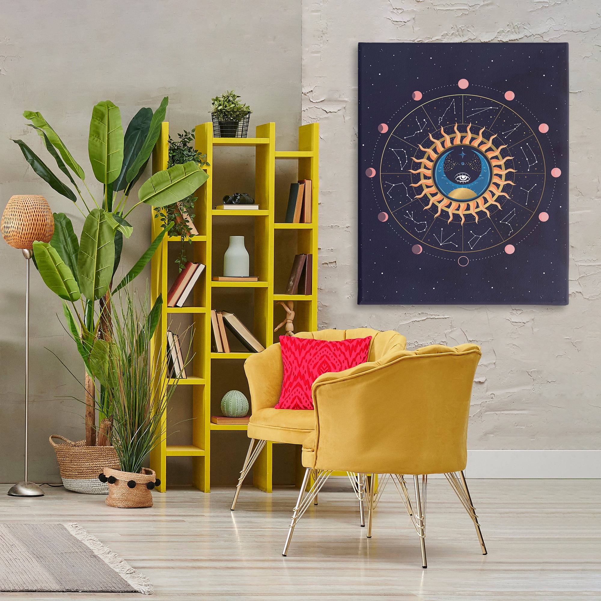 Stupell Industries Astrology Zodiac Constellations Astrology & Stars Painting Wrapped Canvas Art Print Wall Art, 36 x 48
