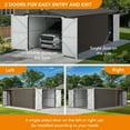 thumbnail image 4 of Sunjoy 10 ft. x 20 ft. Outdoor Storage Shed, Carport, Light Grey, 4 of 11