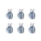 thumbnail image 1 of Kearding 6 Bolsas de regalo de conejito Bolsas de terciopelo Bolsas de joyería con cordón Bolsas de oreja de conejito para boda Cumpleaños Kits de decoración para fiestas Azul forma de oreja de conejo, 1 of 6
