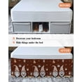 thumbnail image 7 of Coffee Gnomes Wrap Around Bed Skirts for Queen Bed 16" Drop, Bed Skirt with Adjustable Elastic Belt Dust Ruffle Bed Valance for Bedroom Hotel Luxury Coffee Beans Cups Brown Bed Frame Cover, 7 of 7