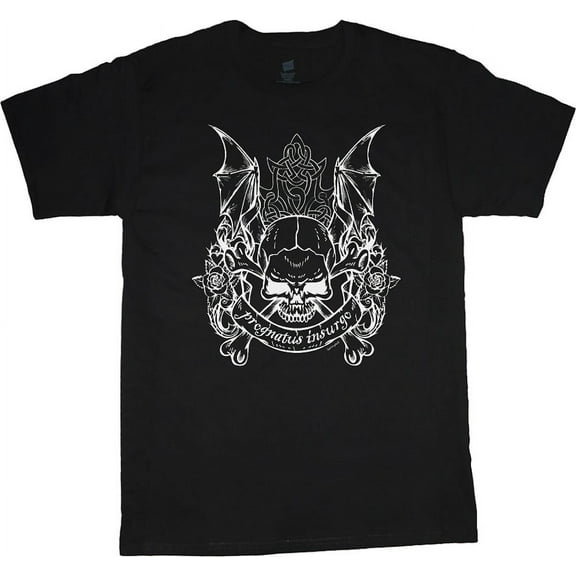Bat Wings Winged Tribal Skull T-shirt Mens Graphic Tees