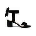 thumbnail image 6 of BLISSFUL STEP Valentine's Women's Shoes Slingback Back Ankle Open Toe Tie Block Heels Sandals Black 5, 6 of 8