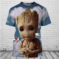 thumbnail image 1 of Wächter der Galaxie Groot Männer Frauen Kurzarm lässig Stil 3D-Druck Camiseta Sommer lässig Streetwear Camisetas Dibujos animados xuanjing unisex, 1 of 2