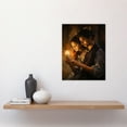 thumbnail image 2 of La Boheme Young Couple Candlelight Scene Oil Painting Unframed Wall Art Print Poster Home Decor Premium, 2 of 5