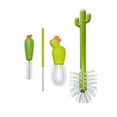 Boon Cacti Bottle Cleaning Brush Replacement Set  4-Piece  Green