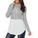 thumbnail image 2 of Sudadera Capucha Cuello Bloques De Colores Mangas Largas Mujeres Diseño Lindo Macarena  Sudadera con cuello en color para mujer, 2 of 8