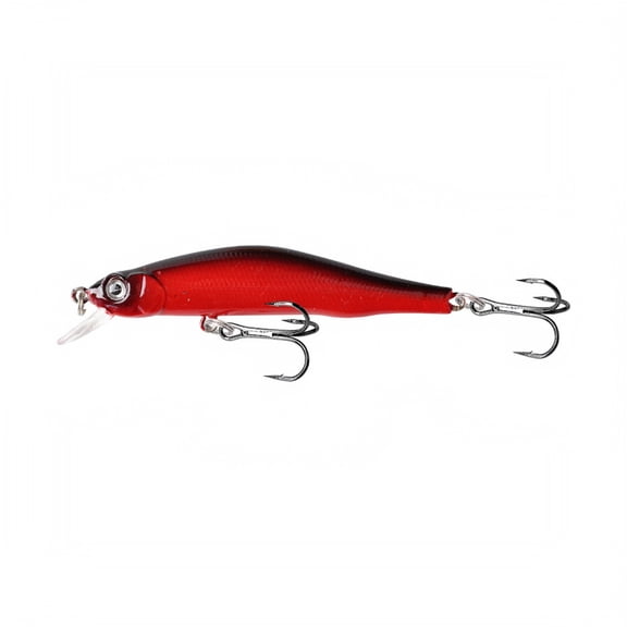 MInHoues Slow Sinking Minnow Fishing Lure, 3.54" Hard Plastic Realistic Swimbait with Treble Hooks, Aerodynamic Long Casting Bait for Bass Freshwater Saltwater Tackle Gear