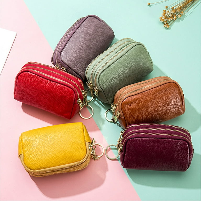 Cute mini coin purse ladies multifunctional leather coin purse