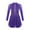 Purple, variant on Kids Girls Figure Skating Dance Dress Shimmery Long Sleeve Lyrical Leotard Dancewear Purple 14