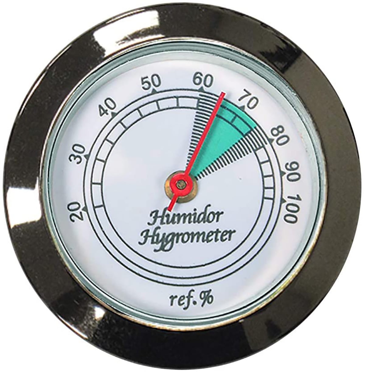 FTVOGUE Mini Round Hygrometer Professional Gold Tobacco Cigar Hygrometer Thermometer Humidity Gauge 