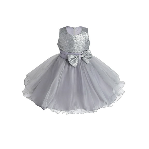 iEFiEL Girls Sequined Birthday Party Wedding Pageant Communion Princess Dress