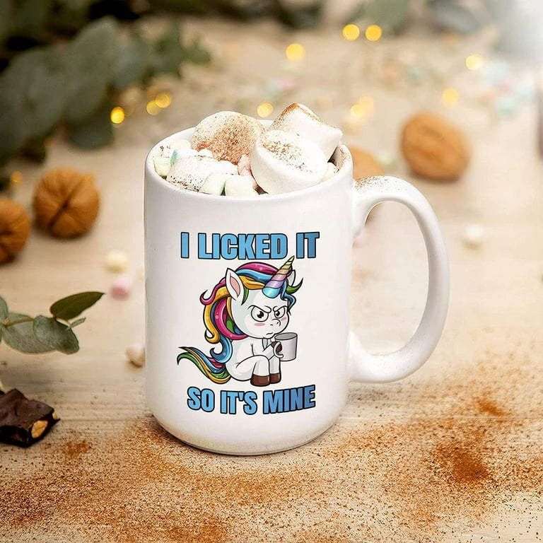 BigNoseDeer Cute mugs Ceramic Unicorn Mug funny coffee mug Personalized  Unique Milk Tea Cups with Lace Lid and Spoon for Kids