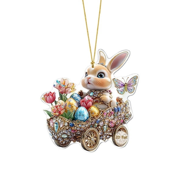 2D Planar Acrylic Bohemian-style Easter Acrylic Decorative Pendant