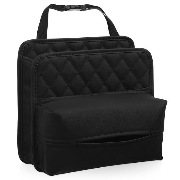 Organizador de asiento de coche, reposacabezas, caja de almacenamiento, caja de pañuelos, bote de basura, accesorio interior de coche