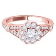 thumbnail image 2 of Mauli Jewels Engagement Rings for Women 3/4 Carat Halo Wedding Engagement Diamond Ring 4-prong 10K Solid Rose Gold, 2 of 7