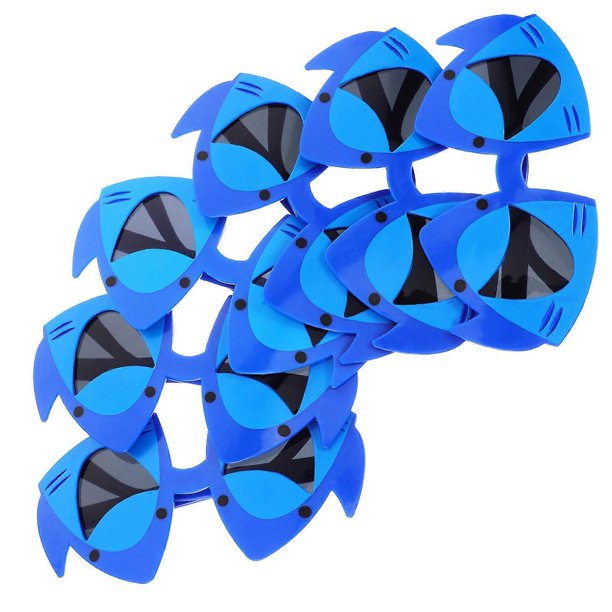 Shark Accessories Triangular Shark Design Outdoor Activities Kids Blue Plastic for Gift 6Pcs