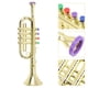 thumbnail image 5 of Instrumentos Musicales Para NiñOs Accesorios Para Representaciones Teatrales Infantiles Trompeta De Cuatro Tonos (Tablero De Trompeta BáSico) Plateado, 5 of 5