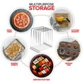 thumbnail image 2 of Chrome (2 Pack) Extra Tall Steel Baking Pan Organizer Rack for Cabinet Storage or Kitchen Counter, Cookie Baking Sheet Organizer with Dividers, Muffin Tin and Cutting Board Holder, Stock Your Home, 2 of 7
