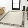 thumbnail image 4 of JONATHAN Y SANTA MONICA 5 x 8 Area Rug, Lucia Diamond Border - Cream/Black, SMB207B-5, 4 of 7