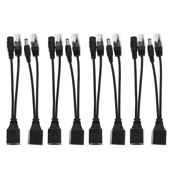 8pcs Poe Splitter Line Professional Poe Line Poe Network Cámara Power Fuente de alimentación 12V