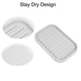 thumbnail image 4 of Soap Dish Soap Cleaning Storage Keep Soap Dry for Home Bathroom Kitchen Silicone Light Gray 13.5x9cm, 4 of 6