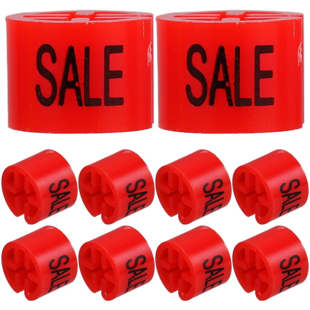 MasteelfCA 100pcs Clothes Hanger Sale Markers Plastic Clothes Hanger Color-Coding Sale Tags