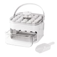 thumbnail image 2 of Easy Press Ice Maker, Ice Mould, Press Ice Trays for Freezing Steps with Bin and Scoop | Portable with Handle, Easy Release without Cool Cube Maker for Cocktail, Whisky(White), 2 of 4