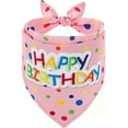 thumbnail image 5 of FTsdfkl Pink Girl Dog Birthday Outfit Suit Pet Hat with 0-9 Figures Polk dots Puppy Tutu Skirt and Bandanas Birthday Party Supplies for Small Medium Dog Cat, 5 of 5