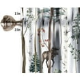 thumbnail image 5 of Rustic Forest Valance Curtain, Vintage Lodge Cabin Country Hunting Wild Animal Bear Moose Deer Fox Windows Curtain Valance for Kitchen Dining Room, One Panel 54x18in, 5 of 6